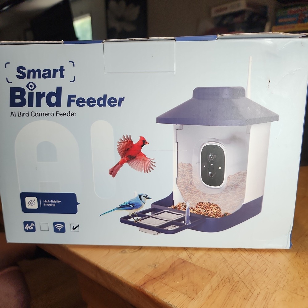 AI Smart Bird Feeder with Camera - Dark Green